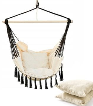 Ljubki dom Bež viseči stol HANGO