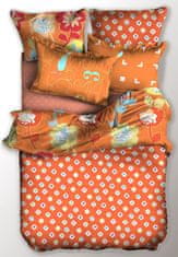 Ljubki dom Posteljnina iz mikrovlakna JUMP oranžna Dimenzije posteljnine: 2 kom 80 x 80 cm | 200 x 220 cm