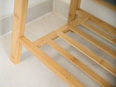 Ljubki dom Siva klop z bambusovo konstrukcijo MOODE