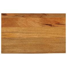 shumee vidaXL Mizna plošča z naravnim robom 60x20x3,8 cm trden mangov les