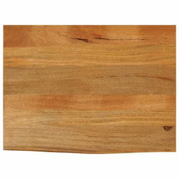 Vidaxl Mizna ploš?a z naravnim robom 80x60x2,5 cm trden mangov les
