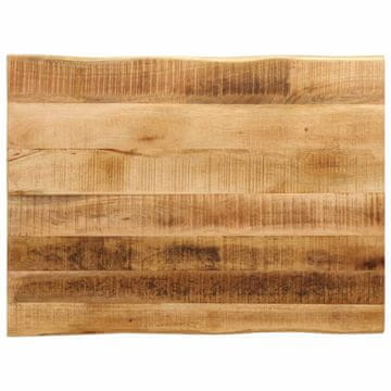 Vidaxl Mizna plošča z naravnim robom 70x60x3,8 cm trden robusten mango