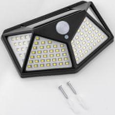 LUMILED Solarni reflektor LED vrtna fasadna svetilka VERIS 6500K IP65 PIR