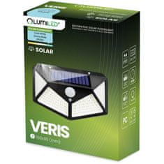 LUMILED Solarni reflektor LED vrtna fasadna svetilka VERIS 6500K IP65 PIR