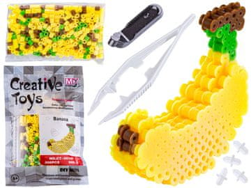 shumee Likalne perle 3D različica, šablona BANANA, sadje, torbica, torba za likanje