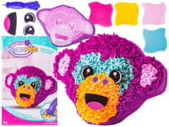 shumee Ustvarjalni komplet kompleta za vezenje, maskota, plišasta žival za šivanje, okrasna blazina DIY MONKEY