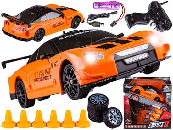 shumee Drift Car, Auto RC Drift 1:24 2,4 GHz 4WD ORANŽEN