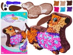 shumee Ustvarjalni komplet kompleta za vezenje, maskota, plišasta žival za šivanje, blazina za okrasitev DIY psa jazbečarja