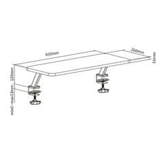 Powerton WPEMS3 20kg črn, stojalo za monitor