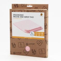 Powerton Ergoline Pastel Edition WPEPE2-P, ergonomska, roza podloga za miško