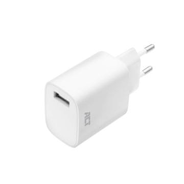 ACT AC2110 USB polnilec 1-izhod 2.4A 12W bel