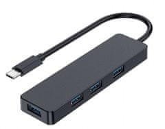 Gembird UHB-CM-U3P4-01 USB C - USB A 4 vrata 3.1 HUB črn