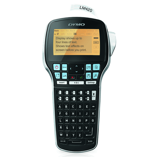 Dymo DYMO LabelManager 420P ABC tipkovnica - D1 etikete do 19 mm (S0915480), tiskalnik etiket + torbica