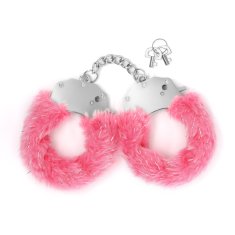 Crushious Kovinske lisice s plišem in bleščicami Crushious, pink