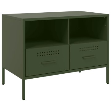 Vidaxl TV omarica olivno zelena 68x39x50,5 cm jeklo