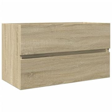 Vidaxl Omarica za umivalnik sonoma hrast 80x38,5x45 cm iverna plošča