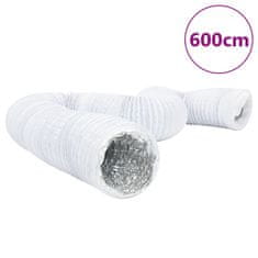 Vidaxl Prezračevalni kanal aluminij in PVC 6 m Ø10 cm