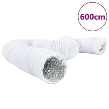 Vidaxl Prezračevalni kanal aluminij in PVC 6 m Ø12,5 cm