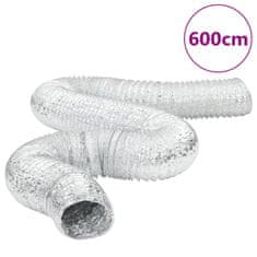 Vidaxl Prezračevalni kanal aluminij 6 m Ø12,5 cm