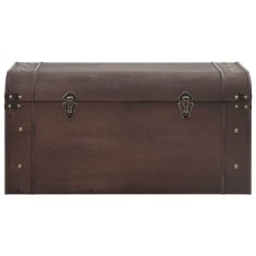 Vidaxl Skrinja z zapahi temno rjava 79,5x39,5x39,5 cm vezan les