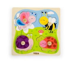 Viga Lesena sestavljanka z žuželkami