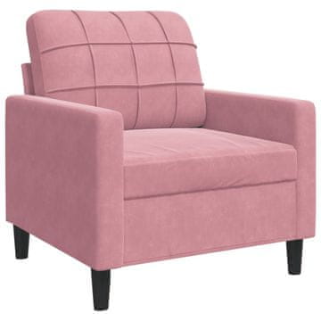 Vidaxl Fotelj roza 60 cm žamet