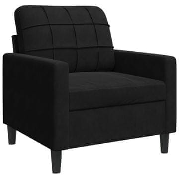 Vidaxl Fotelj črn 60 cm žamet