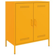 Vidaxl Komoda gorčično rumena 68x39x79 cm jeklo