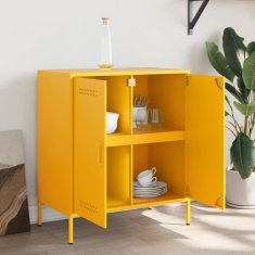 Vidaxl Komoda gorčično rumena 68x39x79 cm jeklo