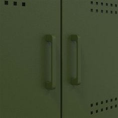 Vidaxl Komoda olivno zelena 100,5x39x79 cm jeklo