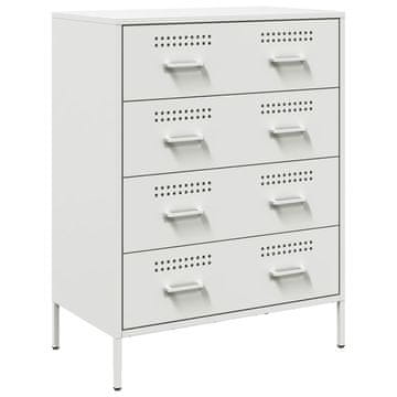 Vidaxl Komoda bela 68x39x89 cm jeklo