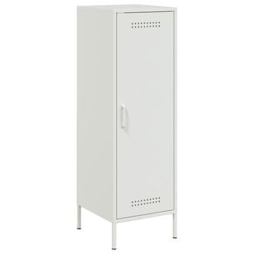 Vidaxl Visoka omara bela 36x39x113 cm jeklo
