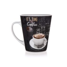 Banquet Keramični vrč COFFEE 360 ml, dekor 2, komplet 6 kosov