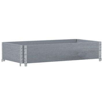 Vidaxl Paletni okvir siv 100x50 cm trdna borovina