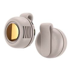 Netscroll Mini prenosni ventilator, tiho in močno delovanje, tri stopnje moči, 360-stopinjsko vrtenje, priročen zatič za namestitev, idealno za pisarno, avto, potovanja, USB polnjenje, FanClip