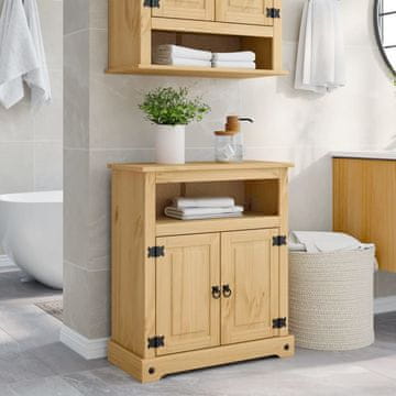 Vidaxl vidaXL Kopalniška omarica Corona 70x33x80 cm masivna borovina