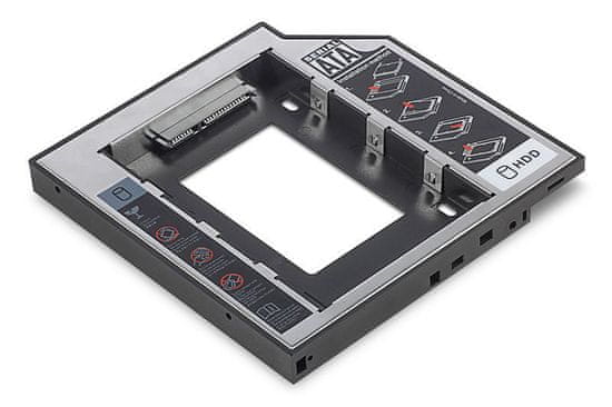 Digitus Namestitveni okvir DA-71109 SSD/HDD za režo pogona CD/DVD/Blu-ray SATA v SATA3 12,7 mm višina namestitve za prenosnike