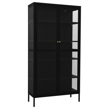 Vidaxl Razstavna omarica 90x40x180 cm jeklo in kaljeno steklo