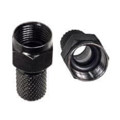 Maclean Maclean satelitski F-vtič, TV sistem, RG5.9, RG6, 6,8 mm, nikelj s tesnilom, profesionalni, črn, MCTV-903