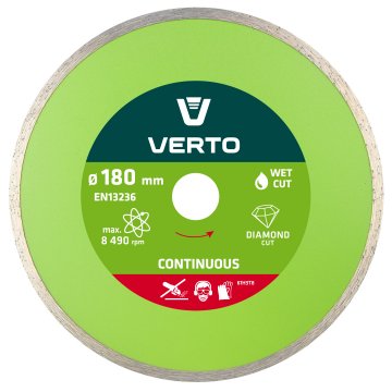Verto Diamantni disk 180 x 22,2 mm, poln