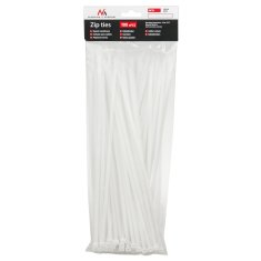 Maclean Maclean kabelske vezalke, 3,6x250 mm, odporne na UV žarke, temperatura delovanja - 40 +85 stopinj C, 100 kosov, bela, MCTV-463 W
