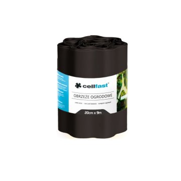 slomart Cellfast 20 cm x 9 m, črna valovita vrtna robna deska