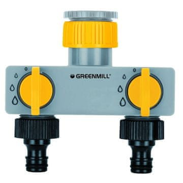 slomart Dvojni razdelilnik za pipo Greenmill GB1683C, 1"-3/4"