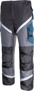 slomart Lahti Pro Hlače ojačane, črno-sive, odsevne, 2XL, CE