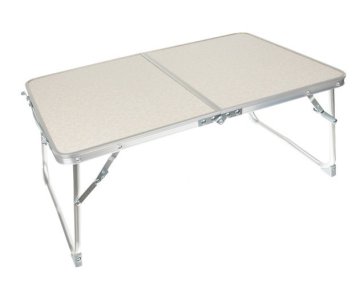 shumee Zložljiva miza za kampiranje, mala za šotor 1,2 kg aluminij 63 x 27 x 36 cm