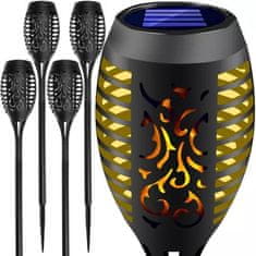 MG Garden Torch sončna svetilka 4ks, črna