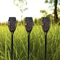 MG Garden Torch sončna svetilka 4ks, črna