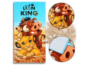 Disney DISNEY Levji kralj Bombažna brisača za plažo, brisača za bazen Hitro suha 70x140 cm OEKO-TEX