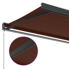 Vidaxl Ročna tenda 3 x 2,5 m Rjava 100% poliester