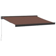 Vidaxl Ročna tenda 3 x 2,5 m Rjava 100% poliester